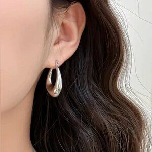 French Style Silver Earrings